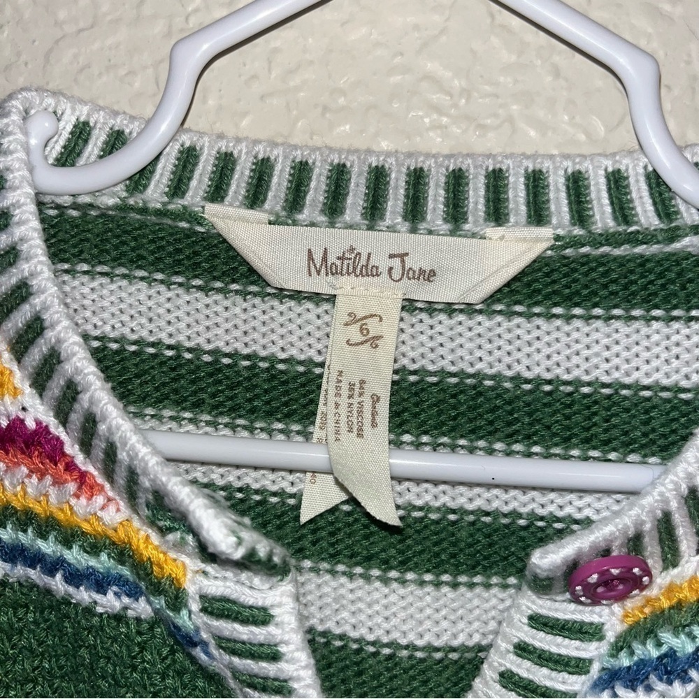 Matilda Jane Crochet Colorful Cardigan Size 6 - Picture 2 of 6
